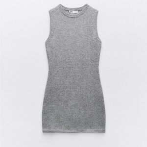 Zara Heather Gray Knit Dress